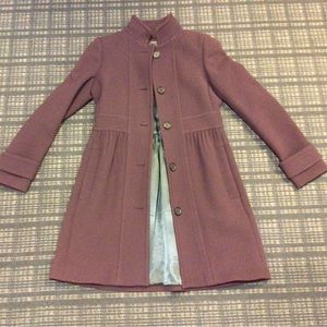 JCrew Italian Wool Coat, double cloth, burgundy